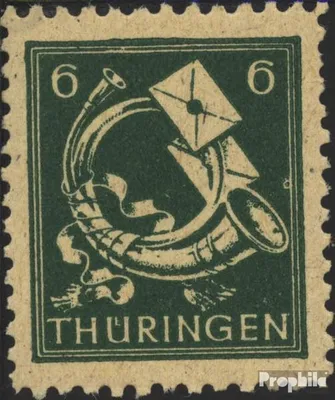 Produktbild von Briefmarken Sowjetische Zone (All.Bes.) 1945 Mi 95A X d p2, fallende Papierstreifung postfrisch Thüringen