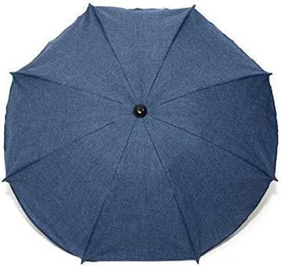 Produktbild von Skyline Sonnenschirm für Kinderwagen flexiblem Befestigungsarm UV-Schutz50+ Sonnensegel Sonnenschutz Kinderwagen-Sonnensegel, Ø63cm, Dunkelblaues