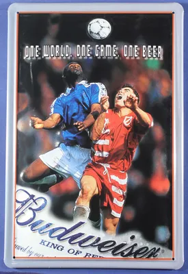 Produktbild von Blechschild Budweiser Beer Fußball Football Bier Schild Kneipenschild