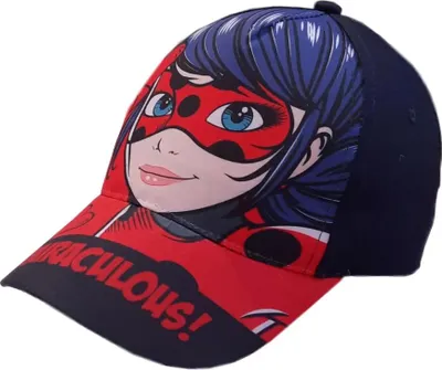 Produktbild von Miraculous - Ladybug Kinder Baseball Kappe Basecap Schwarz – 54 cm