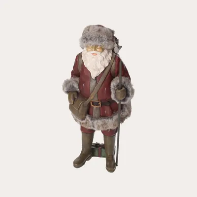 Produktbild von KEYHOMESTORE | Weihnachtsmann mit Geschenksack aus Kunstharz H.29×15 cm