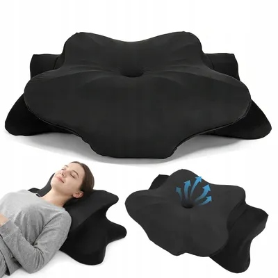 Produktbild von Nackenkissen - Orthopädisches Kopfkissen mit Memory Schaum - Ergonomisches Kopfkissen - Schmetterlingskissen - 62x38cm - für Verschiedene Schlafpositi