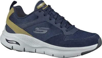 Produktbild von Skechers Arch Fit Servitica, Herren Mesh Sneakers, Sportschuhe in blau, Skechers Air Cooled Archfit Fußbett, weiche Skechers Laufsohle