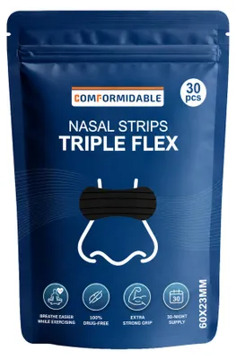 Produktbild von Besser Atmen - Comformidable - Nasenpfl.groß - Schwarze - 30 Stück