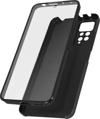 Produktbild von Avizar, Schutzhülle für Xiaomi Redmi Note 11 / Note 11s, Vorder- + Rückseite, Schwarz