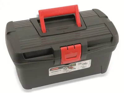 Produktbild von Werkzeugkoffer CURVER Herobox 13“ Kunststoff , schwarz