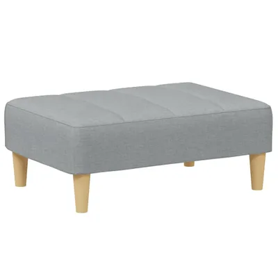 Image de vidaXL Tabouret de pied gris clair 77x55x31 cm Tissu