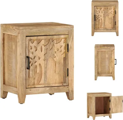 Zdjęcie produktu dla vidaXL Szafka nocna 40x30x50 cm z litego drewna mango - Szafki nocne