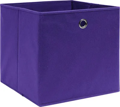 Obrázek produktu pro vidaXL Úložné boxy 10 ks. Fialové 32x32x32 cm Látka