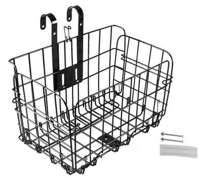 Image de Panier de vélo pliable, avant et arrière, en métal, pour VTT
