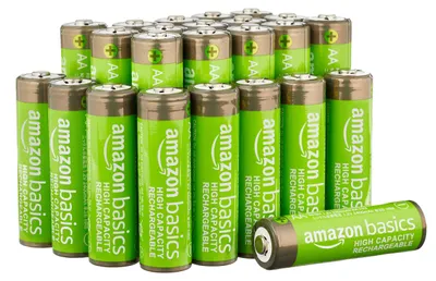 Immagine prodotto di Amazon Basics - Batterie AA ricaricabili ad alta capacità 2400 mAh 24 pezzi (25,44)