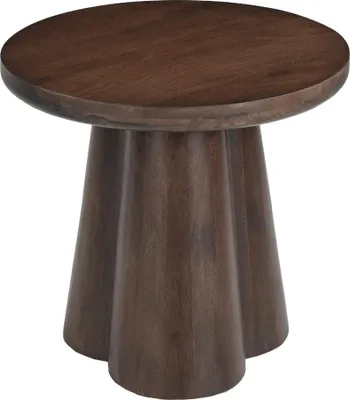 Produktbild von Couchtisch Clubs aus Mangoholz Ø50cm - Braun
