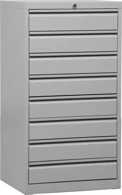 Produktbild von Gürkan Schubladenschrank lichtgrau 8 Schubladen 53,0 x 43,0 x 98,0 cm