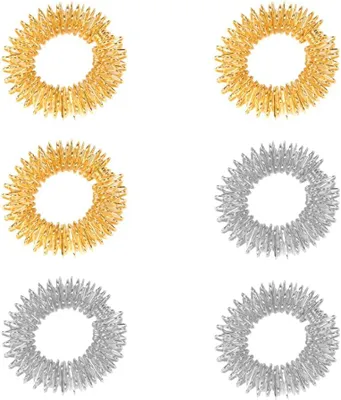 Produktbild von Akupressur-Massagering-Set (40er-Pack) — Finger-Massageringe zur Stresslinderung, Entspannung von Geist und Körper sowie zur Förderung der Durchblutung — Finger-Massagegeräte & Stressabbau-Ringe, geeignet für Erwachsene und Kinder
