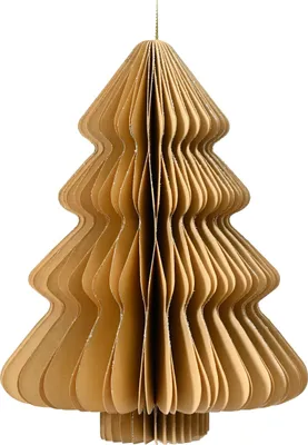 Produktbild von Dekorativer Baum für die Inneneinrichtung, aus leichtem Papier, sandfarben, 20 cm Höhe