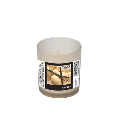 Produktbild von Papstar Duftkerzen im Glas, Vanilla, Ø 70 mm · 77 mm, "Flavour", 6 Stück