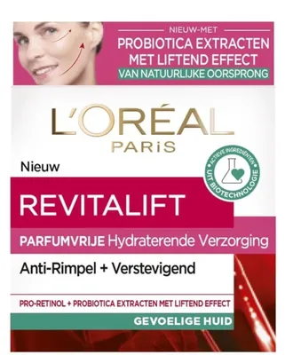 Image de Crème de jour L'Oréal Skin Revitalift sans parfum
