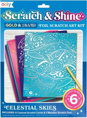 Produktbild von Ooly Scratch Art Bastelset - Celestial Skies - kreatives Spielzeug