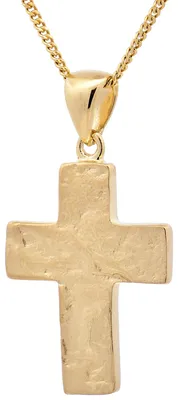 Produktbild von Gold Anhänger Kreuz  mit Goldkette massiv 333 - 8 Karat Gold 36 cm
