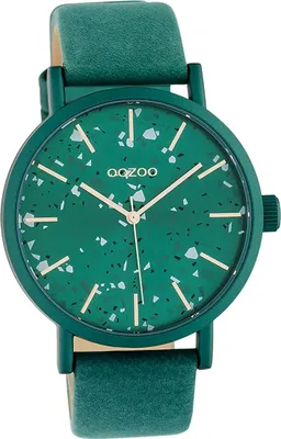 Produktbild von Oozoo Leder Damen Uhr Analog Quarzuhr Armband grün Timepieces D2UOC10411