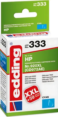 Produktbild von Edding Tintenpatrone EDD-333 ersetzt HP 920XL (CD972AE)