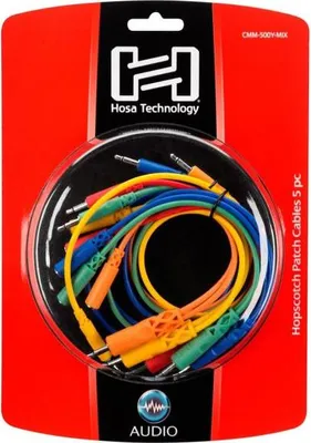 Immagine prodotto di Hosa CMM-500Y Set di cavi patch con jack da 3,5 mm a spirale