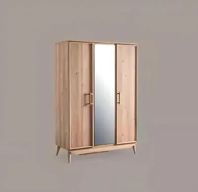 Produktbild von Kleiderschrank braun Holz Schlafzimmer Möbel design Schränke Edler Schrank