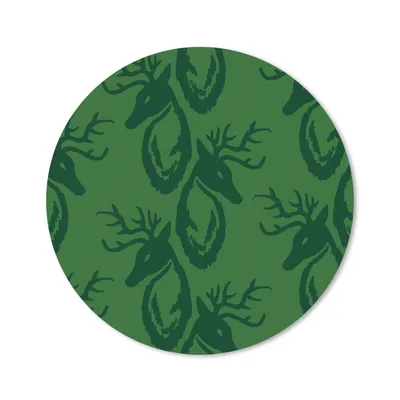 Produktbild von MuchoWow® Mauspad Mousepad Muster - Grün - Hirsche 40x40 cm - Mousepads - Maus Mat - Pad - Mausunterlage - Schreibtisch Accessoires
