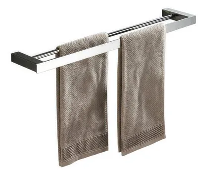 Obrázek produktu pro Držák na ručníky 40 cm - Nástěnná konzole - Nerezová ocel - Černá barva - Elegantní design