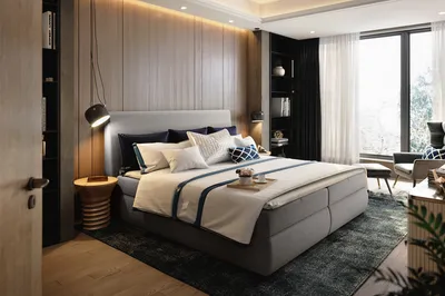 Produktbild von FEDVE Boxspringbett Schlafzimmerbett AKITA mit 2 Bettkästen, Doppelbett mit Bonell-Matratze und Topper 140x200