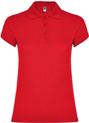 Image de Roly PO6634 | Polo femme Star Woman, Piqué - Couleur : Red 60 - Taille : XXL