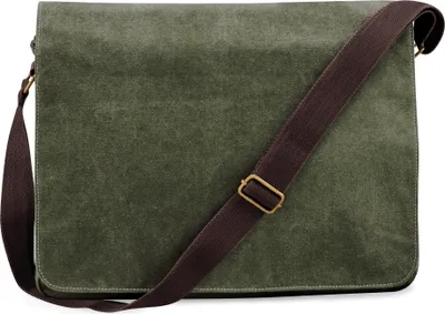 Obrázok produktu pre Plátenná taška cez rameno Quadra Vintage BC764 (jedna veľkosť) (Vintage Green)
