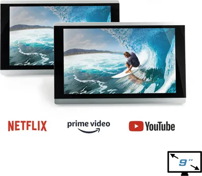Produktbild von AMPIRE AMX090-4K | RSE-Set mit zwei 9'' Monitoren und einer Android Box (WLAN)