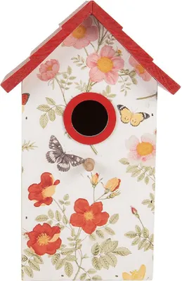 Obrázok produktu pre Vtáčia búdka Clayre & Eef 15x10x22 cm Biele drevo