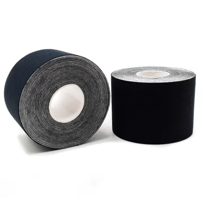 Produktbild von axion® Kinesiologie-Tape 5cm x 5m - 2 Rollen - Wasserfestes Tape in schwarz, Physiotape