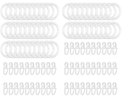 Zdjęcie produktu dla 50 sztuk przelotek do zasłon, średnica wewnętrzna 32 mm, wykonane z tworzywa sztucznego, do szyn i kółek do zasłon