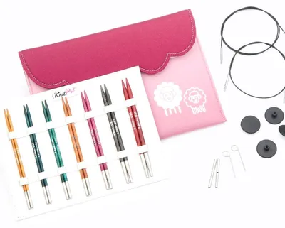 Obrázok produktu pre Sada výmenných ihlíc KnitPro Dreamz, obsahujúca 7 párov ihlíc