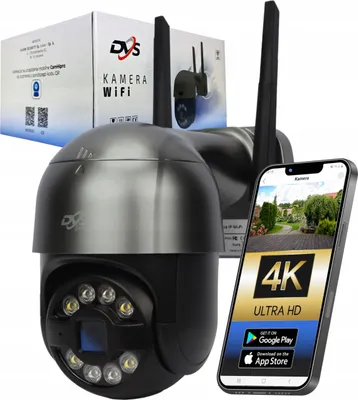 Produktbild von Outdoor Wifi Kamera 4K Ultra Hd 8Mpx Mit Bewegungserkennung Und Audio 360° Smart