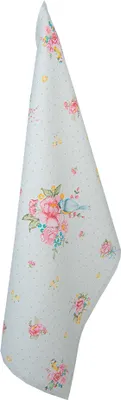 Produktbild von Clayre & Eef Geschirrtuch 50x70 cm Grün Baumwolle Blumen