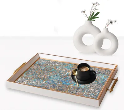 Produktbild von Evila Originals, TPB9857, Tablett, Mehrfarbig, 100 % GLAS, 50 x 29 x 3,5 cm