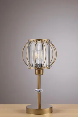Produktbild von Opviq, Hochwertige Tischlampe Gold, Metallkörper, Ø20 cm, E27, IP20, 40 cm