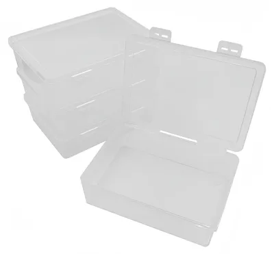 Produktbild von Set aus 4 stapelbaren Aufbewahrungsboxen mit Deckel