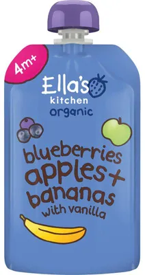 Immagine prodotto di Ella's Kitchen Porridge biologico per neonati Blauwe Bessen, mele e banane 120 g, 4 mesi+