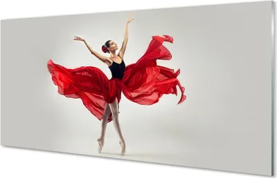 Produktbild von Glasbilder 120x60 Wandkunst Ballerina Frau