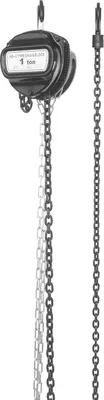 Immagine prodotto di Paranco a catena manuale - Paranco a catena manuale - 1 t/1000 kg - Altezza di sollevamento 6 m - G80 Acciaio al manganese - Catena Ø6 mm - 1 filo - Nero