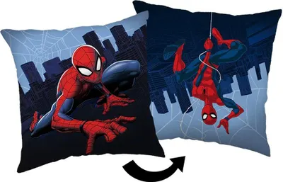 Zdjęcie produktu dla Poduszka Spiderman Przytulna poduszka Poduszka dekoracyjna 35 x 35 cm