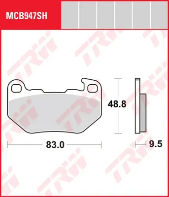 Image de Plaquette de frein TRW « MCB 947 »