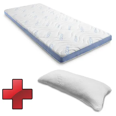 Obrázok produktu pre Vrchná vrstva zo studenej peny CloudComfort Cool 140 x 200 cm H2/H3, výška 7 cm, stupeň tuhosti H2/H3, 7-zónová vrchná vrstva s letnou a zimnou stranou