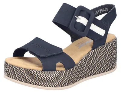 Immagine prodotto di Sandali da donna Rieker con plateau e grande fibbia 69450, taglia: 38 EU, colore: blu