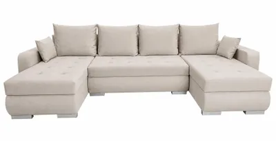 Produktbild von U-förmiges Ecksofa ETNA BIS mit Bettkasten und zusätzlichen Kissen in der Farbe paros 2